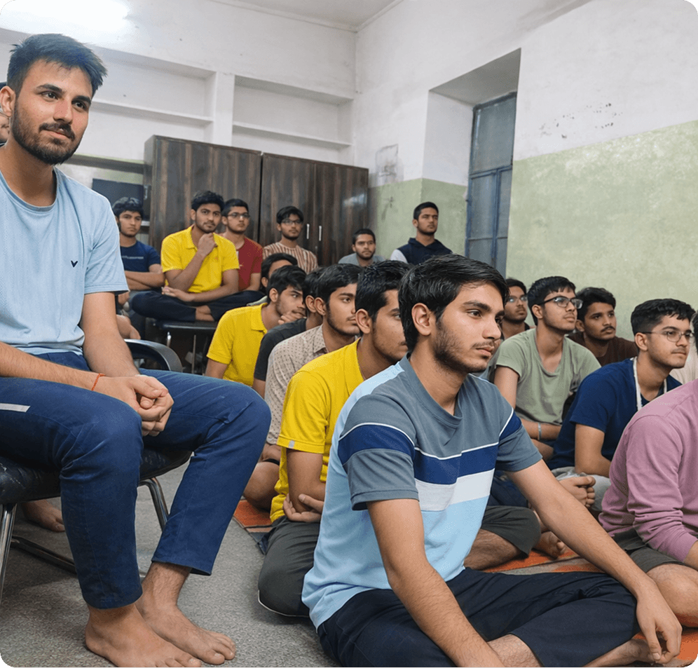 A Parmartham volunteer mentoring students